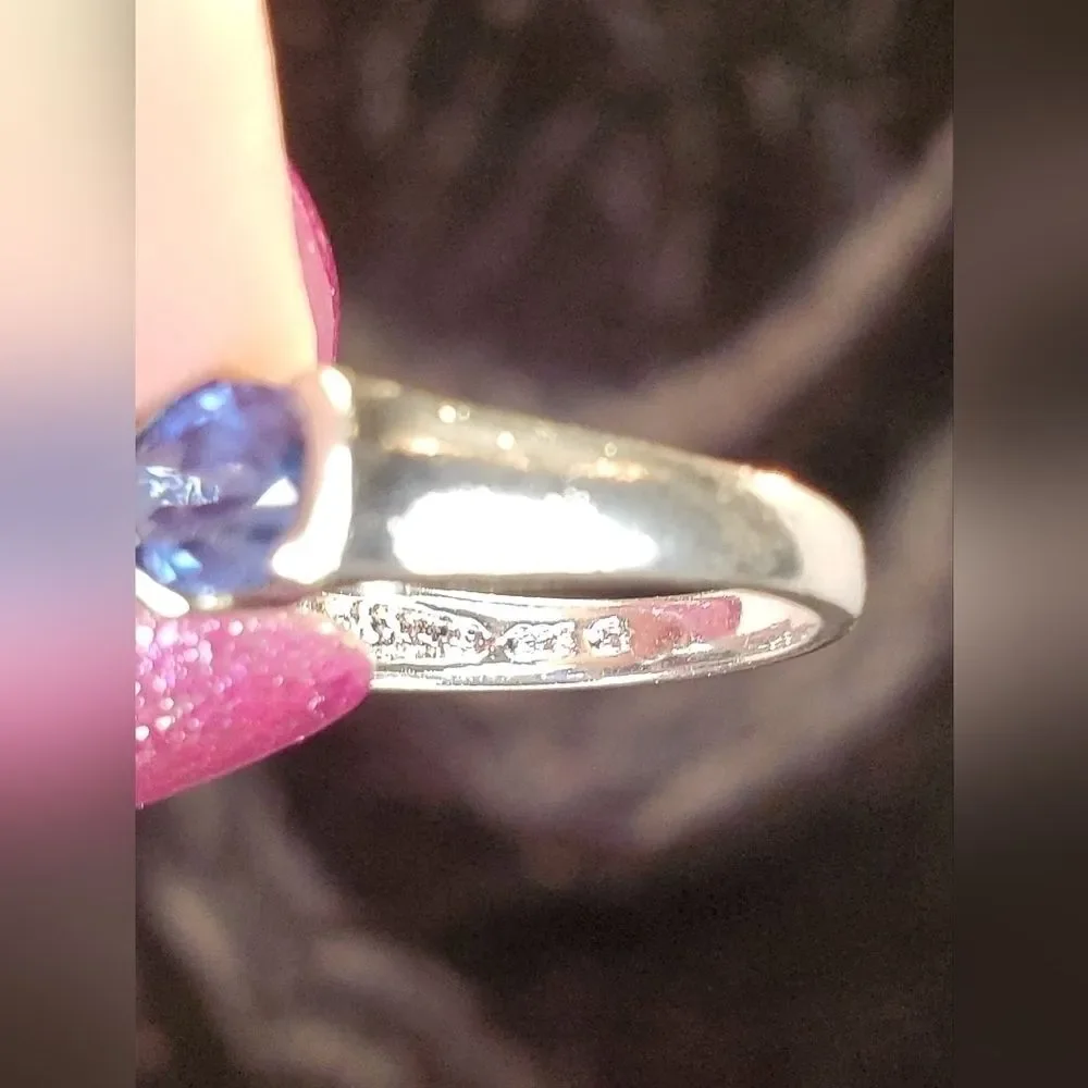 0226. Beautiful!!!!!! ~ Ross Simons ~ Iolite 💙 Cluster ~ STERLING Ring ~ FIRM - Picture 7 of 10